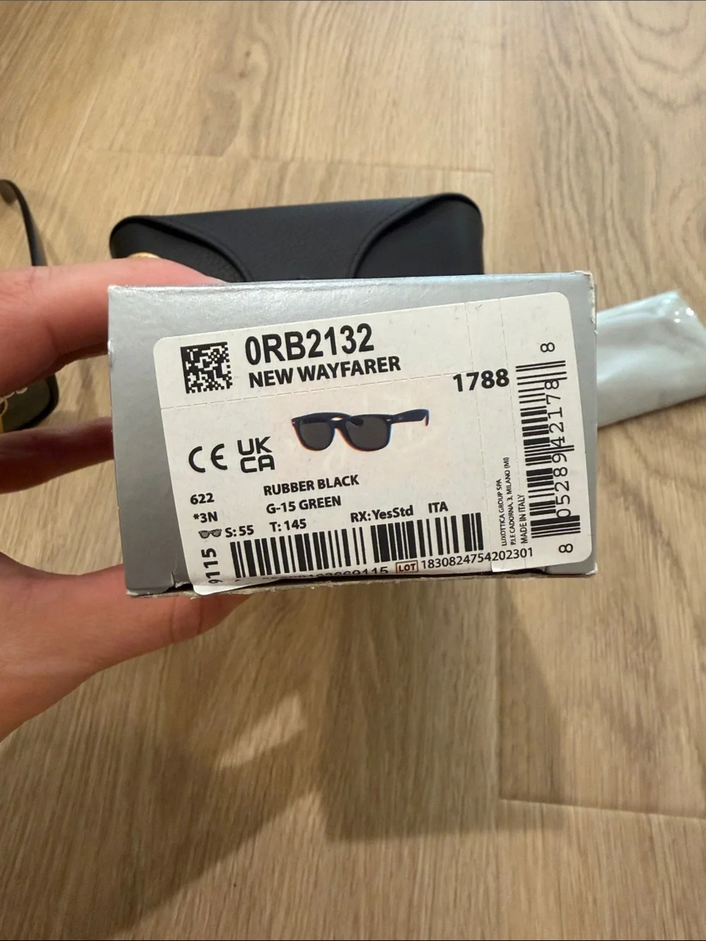 Ray-Ban Black Wayfarer Sunglasses with Dark Lenses